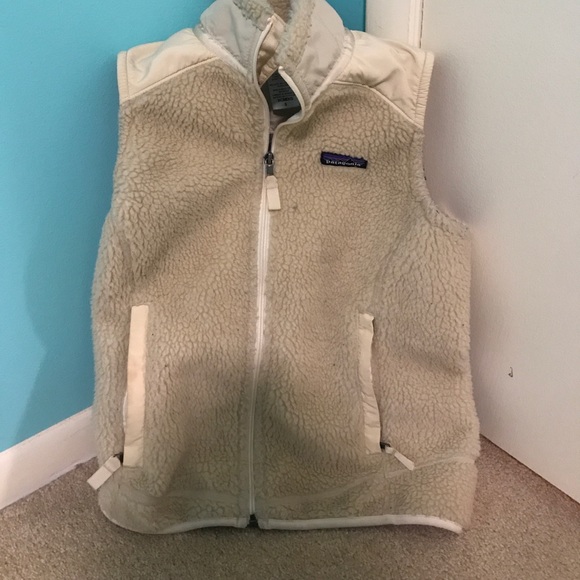 Women's Cream Patagonia Vest - Picture 1 of 5